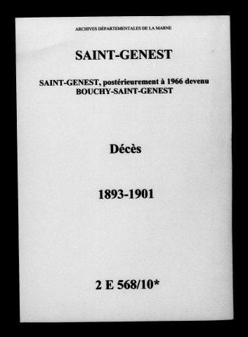 Saint-Genest. Décès 1893-1901