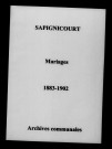 Sapignicourt. Mariages 1883-1902