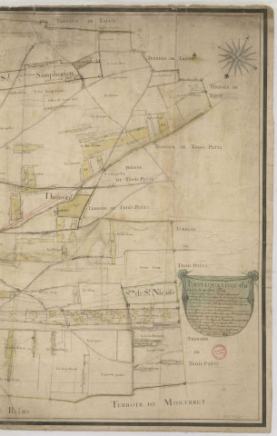 Plan général du terroir de Cormontreuil et détaillé du domaine de la seigneurie dudit lieu (1769), Villain