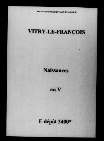 Vitry-le-François. Naissances an V