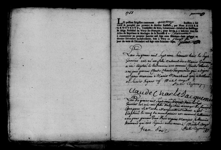 Charmont. Baptêmes, mariages, sépultures 1768-1791