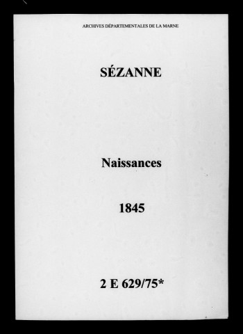 Sézanne. Naissances 1845