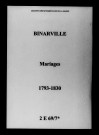 Binarville. Mariages 1793-1830
