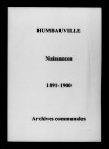 Humbauville. Naissances 1891-1900