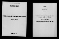 Boursault. Publications de mariage, mariages 1833-1862
