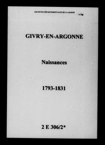 Givry-en-Argonne. Naissances 1793-1831