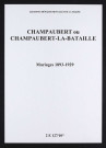 Champaubert. Mariages 1893-1929