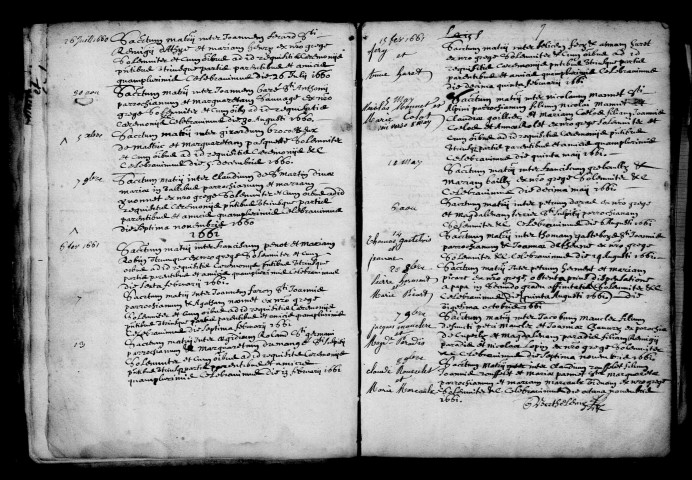 Châlons-sur-Marne. Trinité (La). Baptêmes, mariages, sépultures 1660-1692