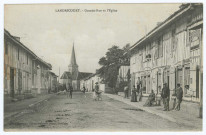 LANDRICOURT. Grande- Rue et l'Eglise. / Humbert, Saint-Dizier, photog.
Édition Gaucher.Sans date
