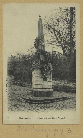 CHAMPIGNY. 11-Monument des Trois Patriotes.