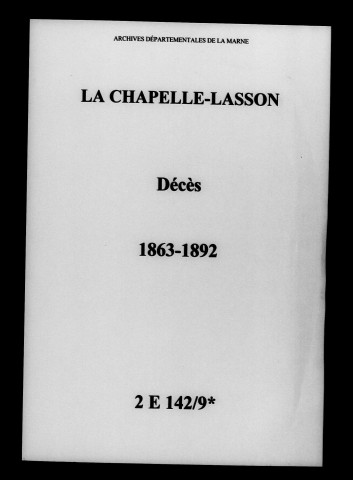 Chapelle-Lasson (La). Décès 1863-1892