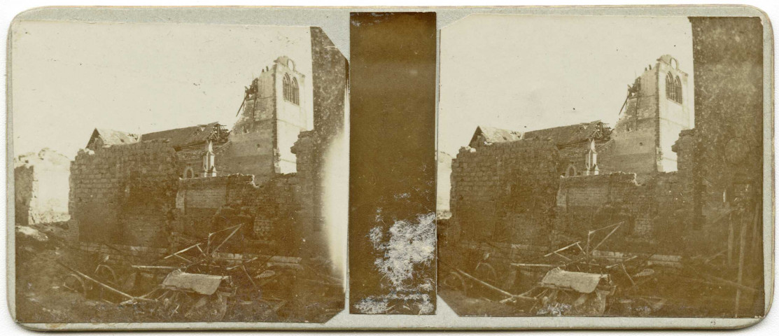 Eglise de Saint-Hilaire-le-Grand : extérieur, 10 octobre 1915.