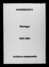 Sommesous. Mariages 1853-1861