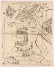 Procès verbal de reconnaissance des bornes et limites des terres de Chenay et Trigny, proches de l'étang, 12 juin 1705.