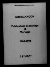 Gourgançon. Publications de mariage, mariages 1863-1892