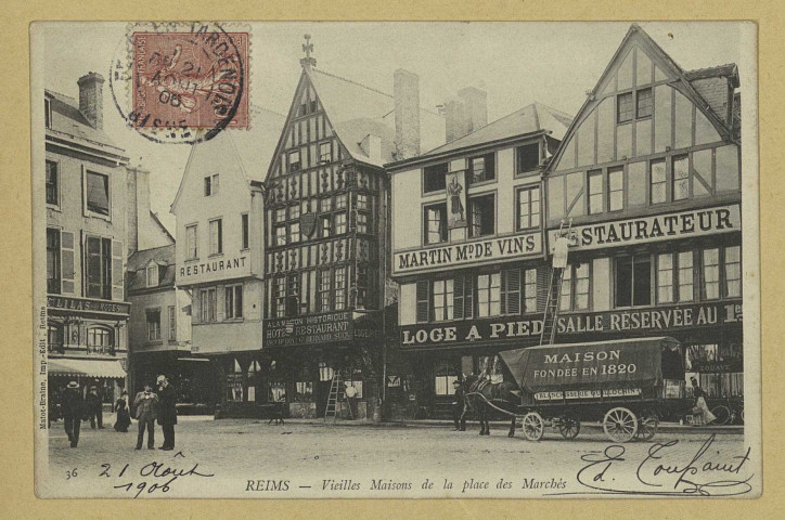 REIMS. 36. Vieilles Maisons de la place des Marchés.
ReimsMatot-Braine (51 - ReimsMatot-Braine).1906