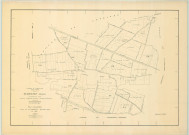 Écriennes (51224). Tableau d'assemblage échelle 1/5000, plan remembré pour 1959 (extension sur Vauclerc, Thieblemont-Faremont et Matignicourt-Goncourt), plan régulier (papier)