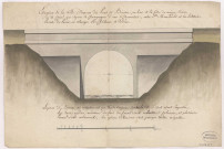 RN 3. Elévation de la tête d'Amont du pont de Biesme au bas de la côte du même nom, 1735.