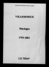 Villeseneux. Mariages 1793-1861
