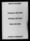 Bouvancourt. Naissances, mariages, décès 1813-1822