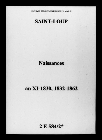 Saint-Loup. Naissances an XI-1862