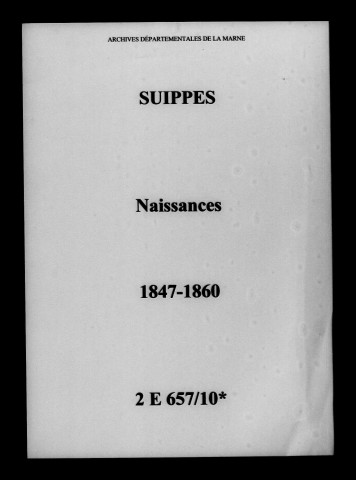 Suippes. Naissances 1847-1860