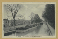 REIMS. 43. Vue sur le Canal vers l'écluse de Fléchambault.
ReimsG. Graff et Lambert.Sans date