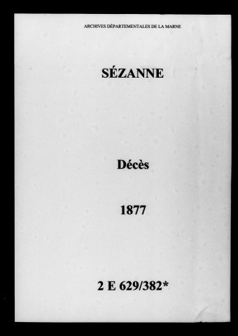 Sézanne. Décès 1877