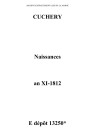 Cuchery. Naissances an XI-1812