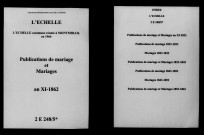 Échelle (L'). Publications de mariage, mariages an XI-1862