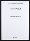 Montépreux. Mariages 1893-1929
