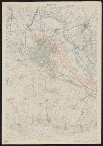Reims.
Service géographique de l'Armée].1918