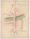 Route n° 3. Châlons. Plan de la rue de Vaux du projet du nouveau pont à y construire et du nouvel alignement de la rue, 1766.