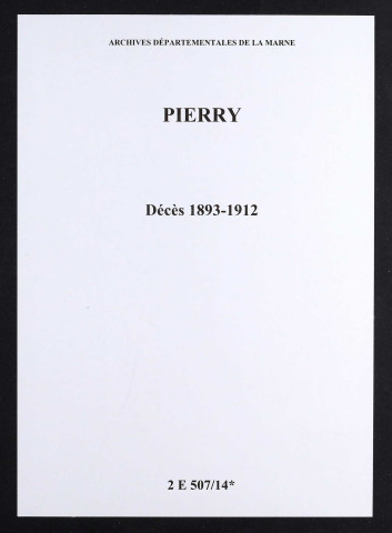 Pierry. Décès 1893-1912