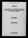 Thaas. Mariages 1893-1901