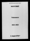Montbré. Naissances 1821-1822