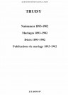 Thuisy. Naissances, publications de mariage, mariages, décès 1893-1902