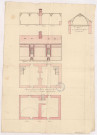 Plan des caves et chambres ajoutées au batiment de la chapelle à Anglure, 1781.