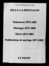 Rilly-la-Montagne. Naissances, mariages, décès, publications de mariage 1873-1882