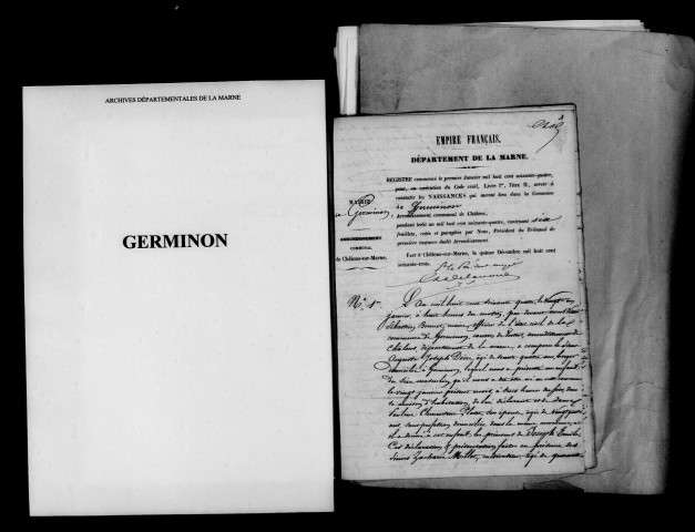 Germinon. Naissances 1864