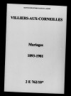 Villiers-aux-Corneilles. Mariages 1893-1901