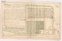 Plan figuré d'une pièce de terre située sur le terroir de Farémont, lieu-dit La Queunine basse (1770)