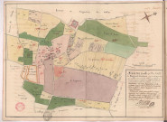 Plan détaillé du village et terroir de Nogent-Sermiers : 6ème feuille (1776), Pierre Villain