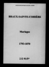 Braux-Sainte-Cohière. Mariages 1793-1870