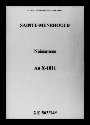 Sainte-Menehould. Naissances an X-1811