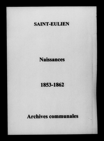 Saint-Eulien. Naissances 1853-1862