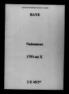 Baye. Naissances 1793-an X