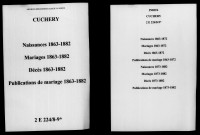 Cuchery. Naissances, mariages, décès, publications de mariage 1873-1882