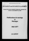 Gault (Le). Publications de mariage, mariages 1863-1877