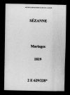 Sézanne. Mariages 1819